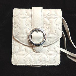 BRIGHTON Off White Leather Small Crossbody Purse